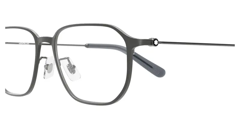 Uomo Montblanc MB0465OA 002 Montature da vista Metallo Rutenio Trasparente Geometrica miniatura 3