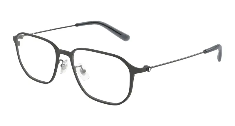 Uomo Montblanc MB0465OA 002 Montature da vista Metallo Rutenio Trasparente Geometrica