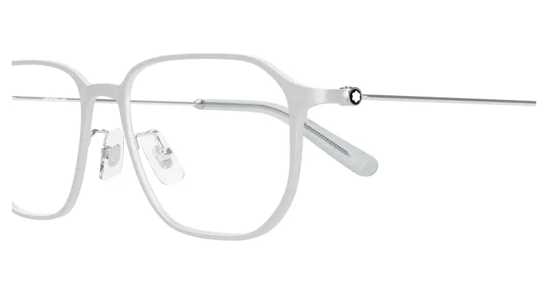 Uomo Montblanc MB0465OA 003 Montature da vista Metallo Argento Trasparente Geometrica miniatura 3