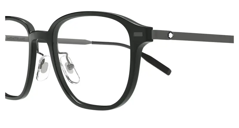 Uomo Montblanc MB0466OA 001 Montature da vista Iniettato Nero Trasparente Geometrica miniatura 3