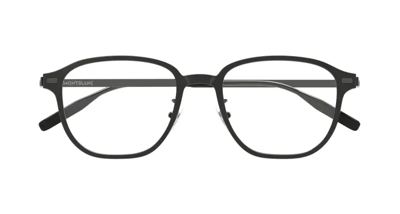 Uomo Montblanc MB0466OA 002 Montature da vista Iniettato Nero Trasparente Geometrica miniatura 2