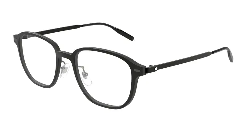 Uomo Montblanc MB0466OA 002 Montature da vista Iniettato Nero Trasparente Geometrica