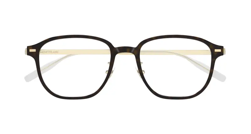 Uomo Montblanc MB0466OA 003 Montature da vista Iniettato Havana Trasparente Geometrica miniatura 2