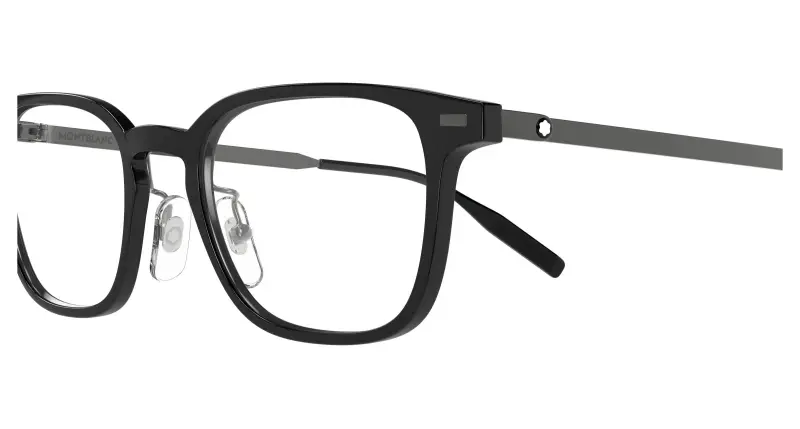 Uomo Montblanc MB0467OL 007 Montature da vista Iniettato Nero Trasparente Squadrata miniatura 3