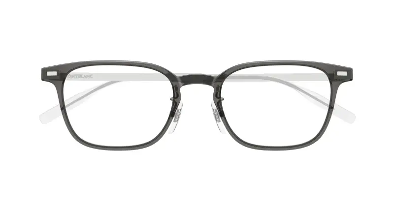 Uomo Montblanc MB0467OL 012 Montature da vista Iniettato Grigio Trasparente Squadrata miniatura 2