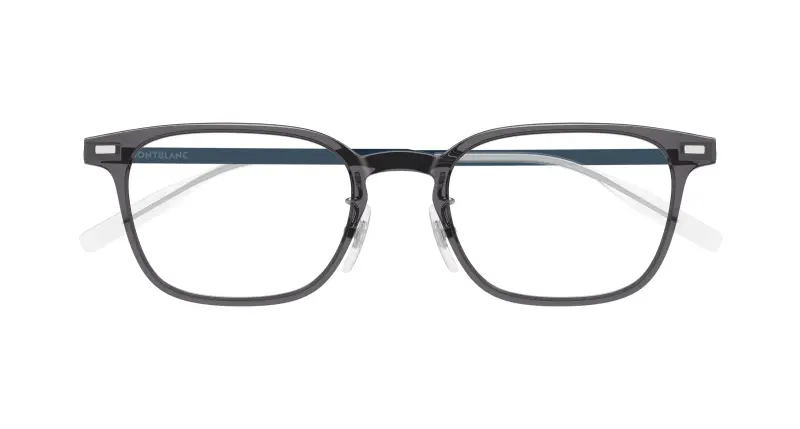 Uomo Montblanc MB0467OL 016 Montature da vista Iniettato Grigio Trasparente Squadrata miniatura 2