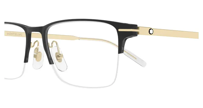 Uomo Montblanc MB0468O 002 Montature da vista Nero Trasparente Squadrata miniatura 3