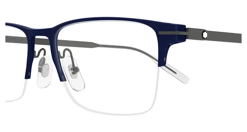 Uomo Montblanc MB0468O 003 Montature da vista Blu Trasparente Squadrata miniatura 3