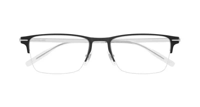 Uomo Montblanc MB0468O 005 Montature da vista Nero Trasparente Squadrata miniatura 2