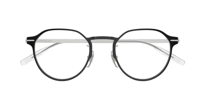 Uomo Montblanc MB0469OL 001 Montature da vista Nero Trasparente Rotonda miniatura 2