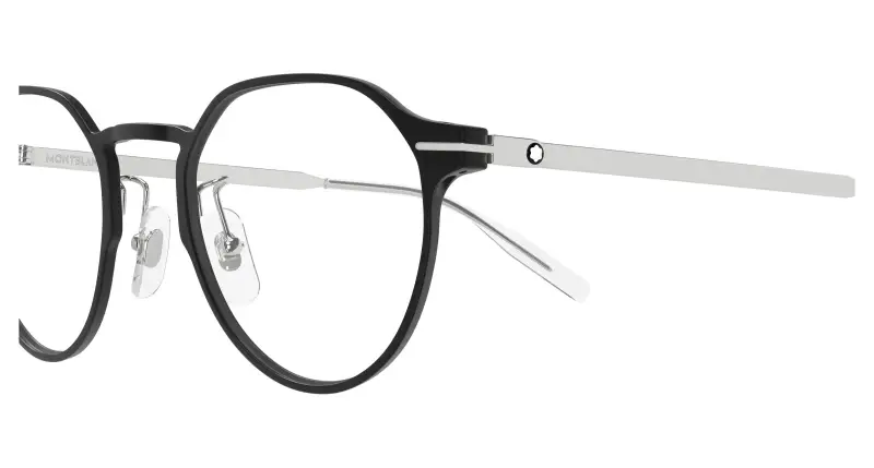 Uomo Montblanc MB0469OL 001 Montature da vista Nero Trasparente Rotonda miniatura 3