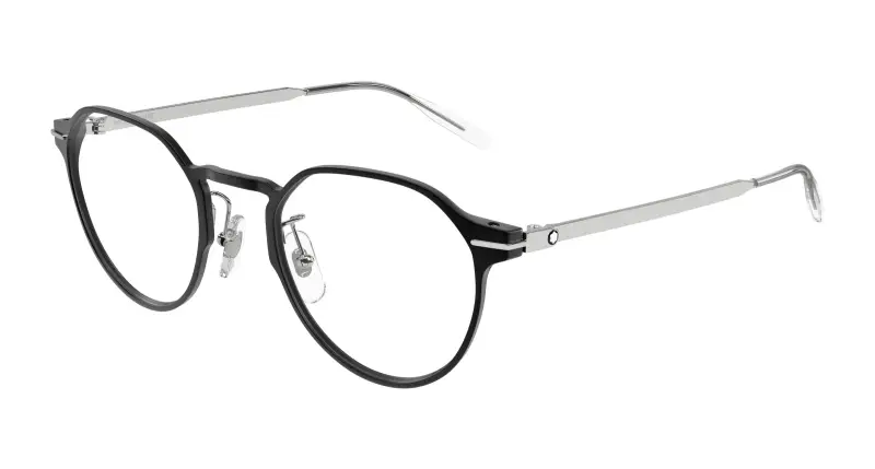 Uomo Montblanc MB0469OL 001 Montature da vista Nero Trasparente Rotonda