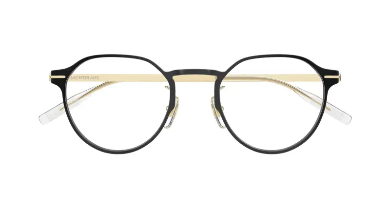 Uomo Montblanc MB0469OL 002 Montature da vista Nero Trasparente Rotonda miniatura 2