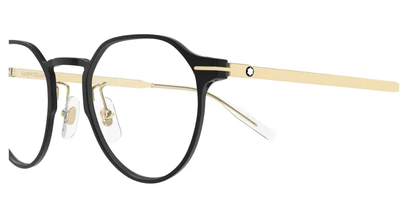 Uomo Montblanc MB0469OL 002 Montature da vista Nero Trasparente Rotonda miniatura 3