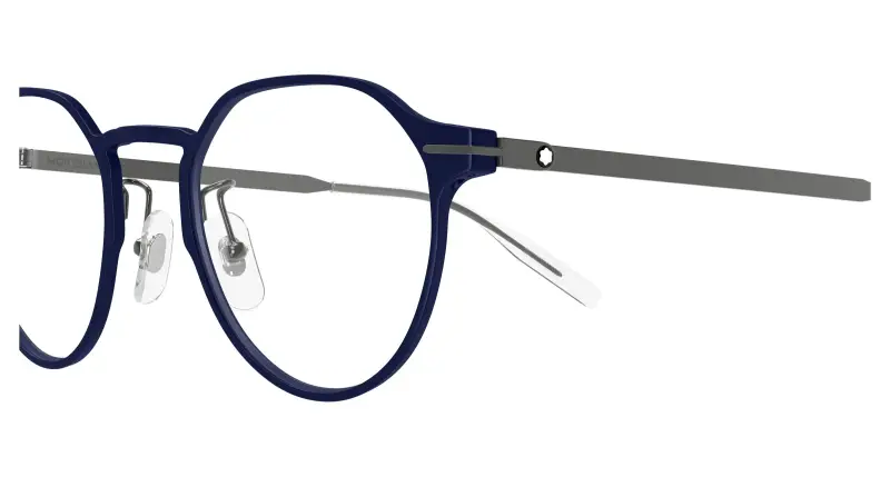 Uomo Montblanc MB0469OL 003 Montature da vista Blu Trasparente Rotonda miniatura 3