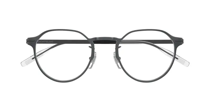 Uomo Montblanc MB0469OL 004 Montature da vista Grigio Trasparente Rotonda miniatura 2