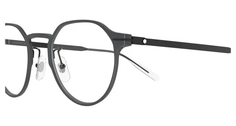 Uomo Montblanc MB0469OL 004 Montature da vista Grigio Trasparente Rotonda miniatura 3