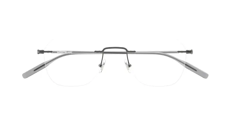 Uomo Montblanc MB0471O 001 Montature da vista Metallo Rutenio Trasparente Rotonda miniatura 2