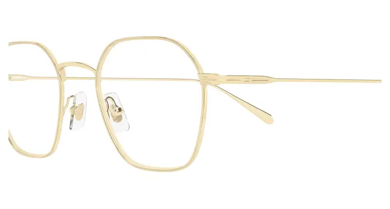 Uomo Montblanc MB0472O 001 Montature da vista Metallo Oro Trasparente Geometrica miniatura 3