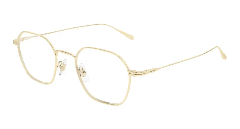 Uomo Montblanc MB0472O 001 Montature da vista Metallo Oro Trasparente Geometrica