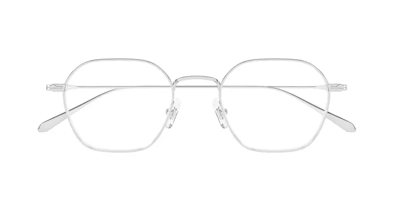 Uomo Montblanc MB0472O 002 Montature da vista Metallo Argento Trasparente Geometrica miniatura 2