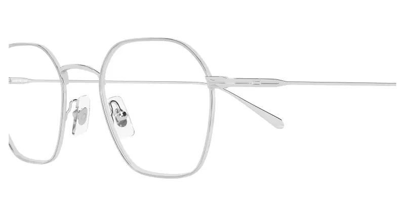 Uomo Montblanc MB0472O 002 Montature da vista Metallo Argento Trasparente Geometrica miniatura 3