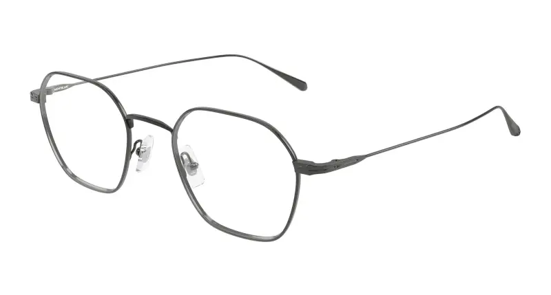 Uomo Montblanc MB0472O 003 Montature da vista Metallo Rutenio Trasparente Geometrica