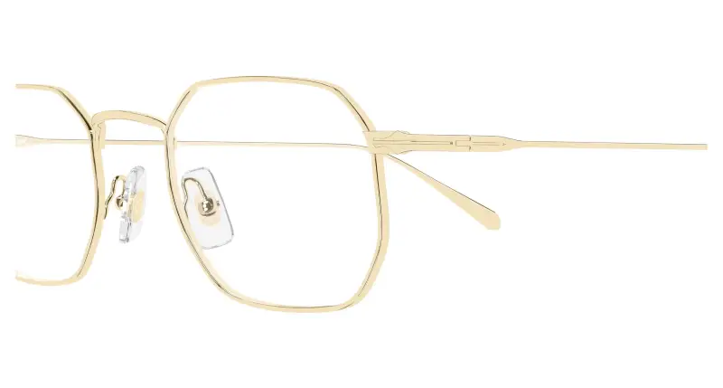 Uomo Montblanc MB0474O 001 Montature da vista Metallo Oro Trasparente Squadrata miniatura 3