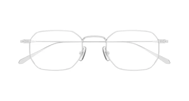 Uomo Montblanc MB0474O 002 Montature da vista Metallo Argento Trasparente Squadrata miniatura 2