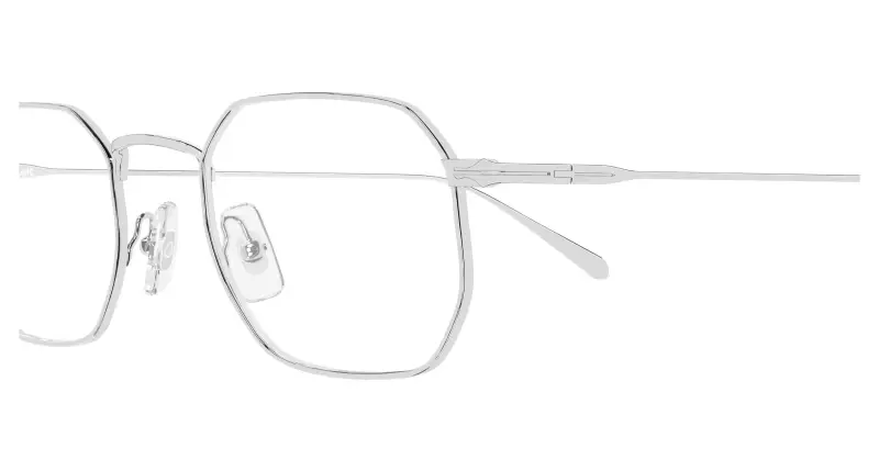 Uomo Montblanc MB0474O 002 Montature da vista Metallo Argento Trasparente Squadrata miniatura 3