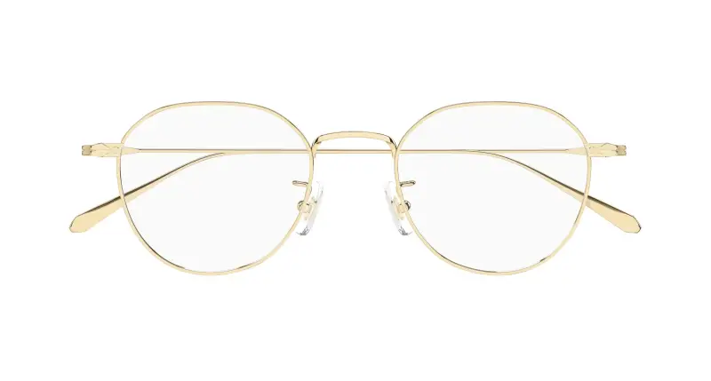 Uomo Montblanc MB0476OA 001 Montature da vista Metallo Oro Trasparente Geometrica miniatura 2