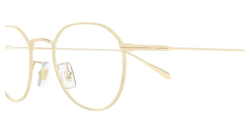 Uomo Montblanc MB0476OA 001 Montature da vista Metallo Oro Trasparente Geometrica miniatura 3