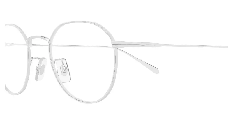 Uomo Montblanc MB0476OA 002 Montature da vista Metallo Argento Trasparente Geometrica miniatura 3