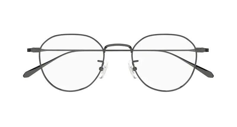 Uomo Montblanc MB0476OA 003 Montature da vista Metallo Rutenio Trasparente Geometrica miniatura 2