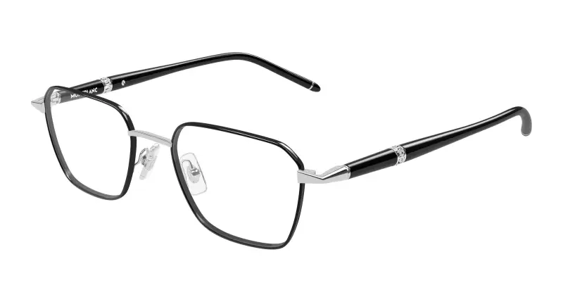 Uomo Montblanc MB0485O 002 Montature da vista Metallo Argento Trasparente Squadrata