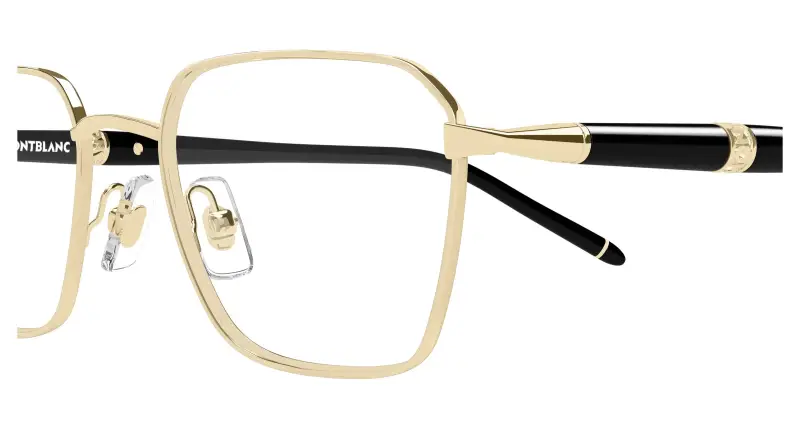 Uomo Montblanc MB0485O 003 Montature da vista Metallo Oro Trasparente Squadrata miniatura 3