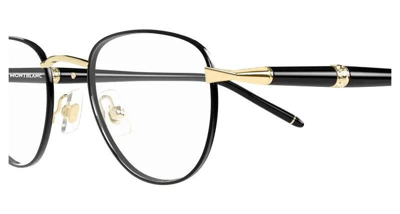 Uomo Montblanc MB0486O 001 Montature da vista Metallo Oro Trasparente Rotonda miniatura 3