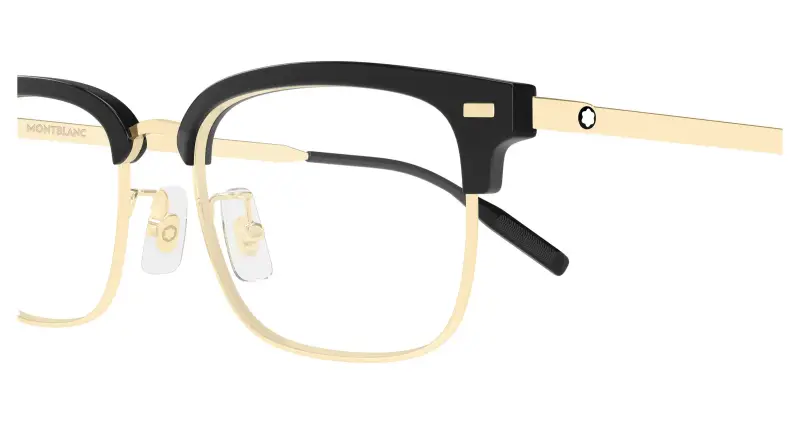 Uomo Montblanc MB0493OJ 001 Montature da vista Metallo Oro Trasparente Squadrata miniatura 3