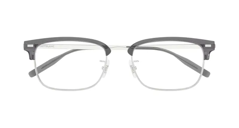 Uomo Montblanc MB0493OJ 004 Montature da vista Metallo Argento Trasparente Squadrata miniatura 2