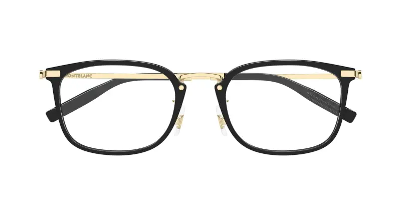 Uomo Montblanc MB0494OJ 001 Montature da vista Iniettato Nero Trasparente Squadrata miniatura 2