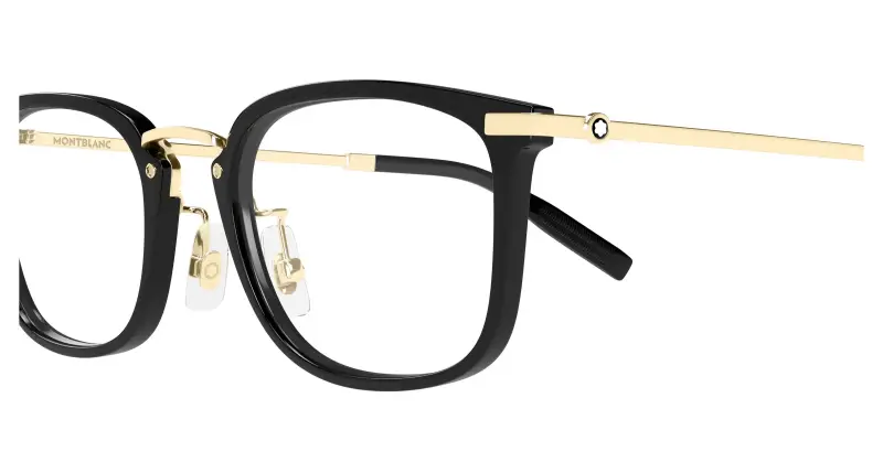 Uomo Montblanc MB0494OJ 001 Montature da vista Iniettato Nero Trasparente Squadrata miniatura 3