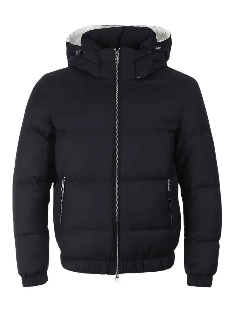 Giubbotto In Piuma D`Oca Blu