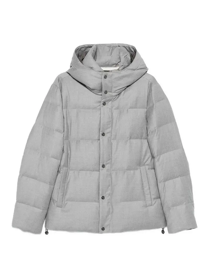 Piumino Uomo Imbottito In Piuma Grigio