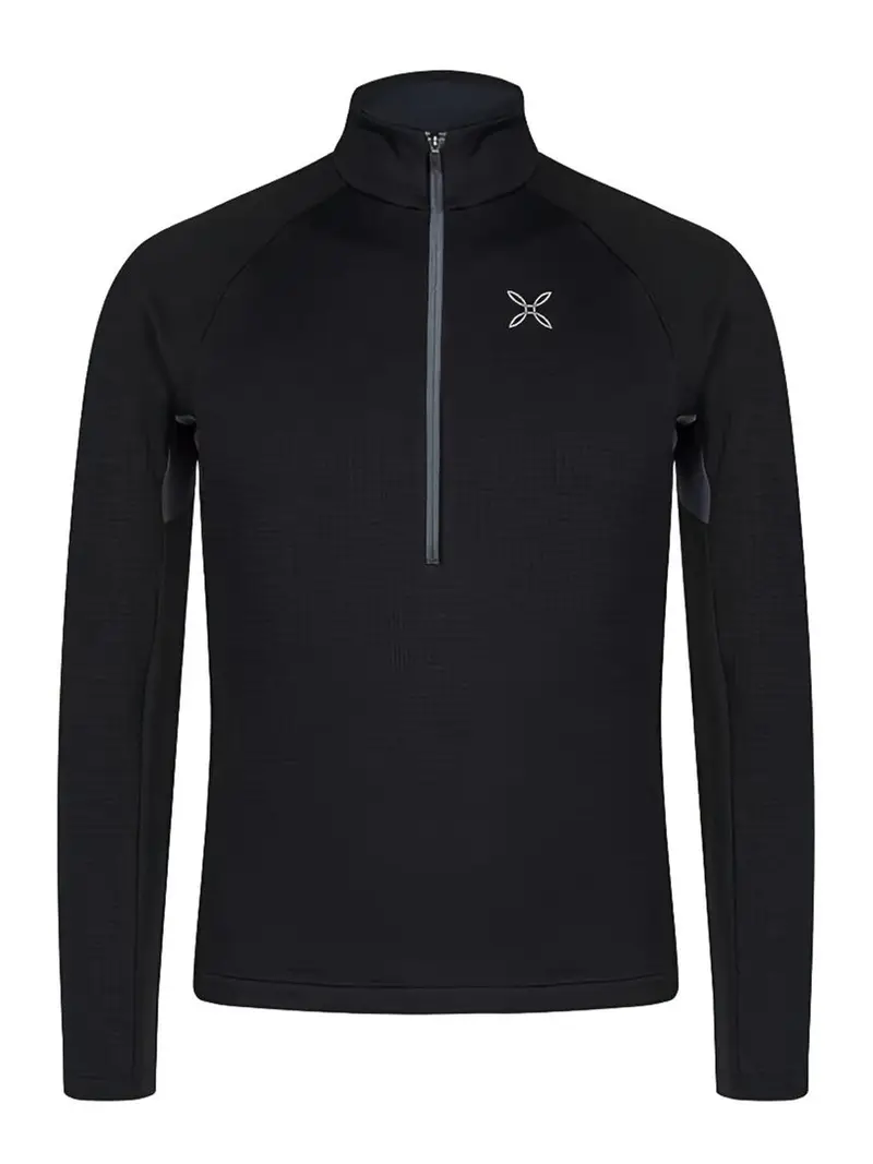 Giubbotto Con Collo Alto E Zip Nero