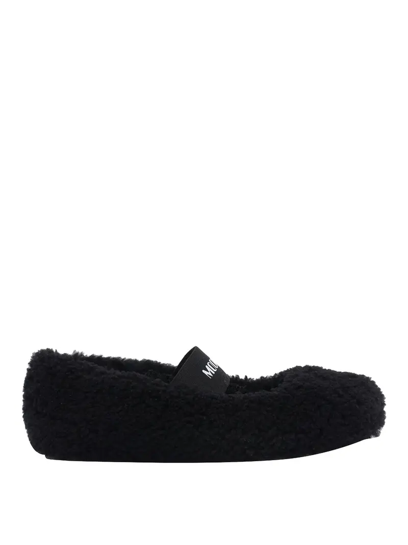 Ballerine in shearling Nero
