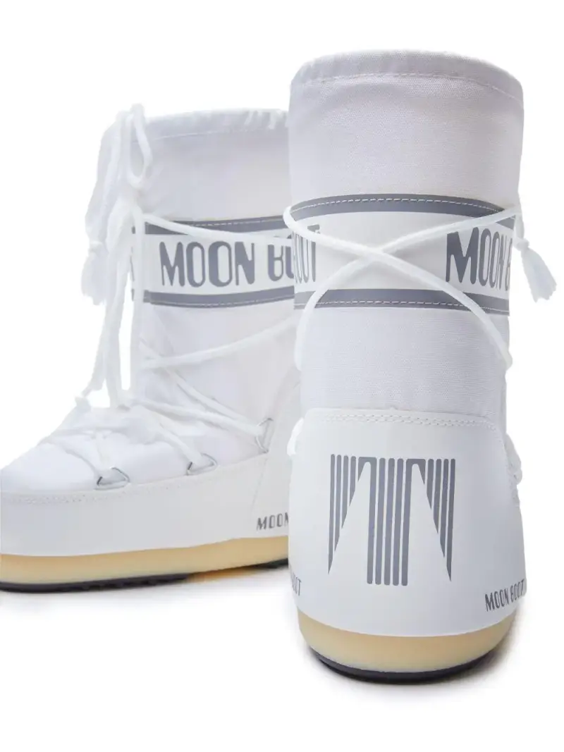 Stivali da neve bianchi con lacci Bianco miniatura 2