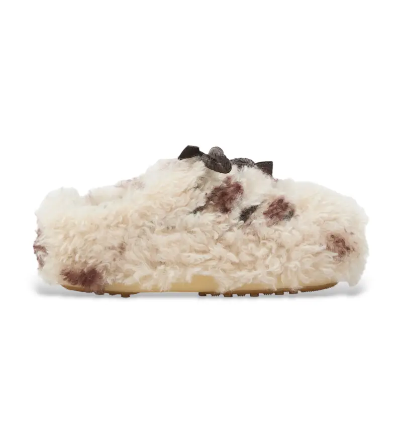 Moon Boot Sneakers beige donna 80D1470080 in pelle effetto