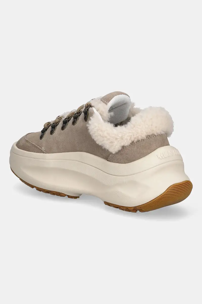 sneakers in camoscio MB MOON247 CITY SHEARLING Beige miniatura 3