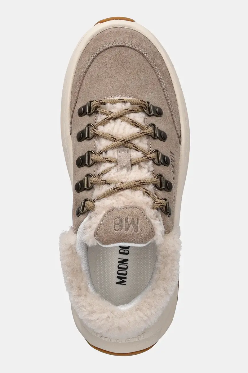 sneakers in camoscio MB MOON247 CITY SHEARLING Beige miniatura 4