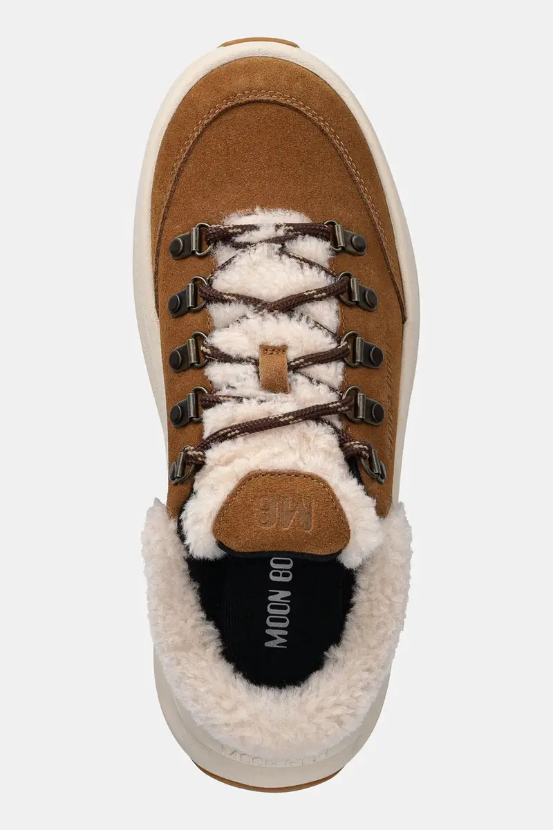 sneakers in camoscio MB MOON247 CITY SHEARLING colore marrone 80D2490040 M008 miniatura 4